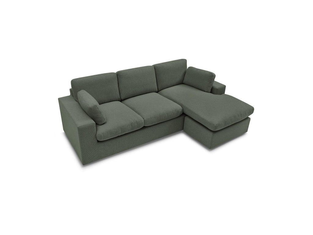 Belair - Canapé D'Angle Fixe Réversible Compact - Tissu