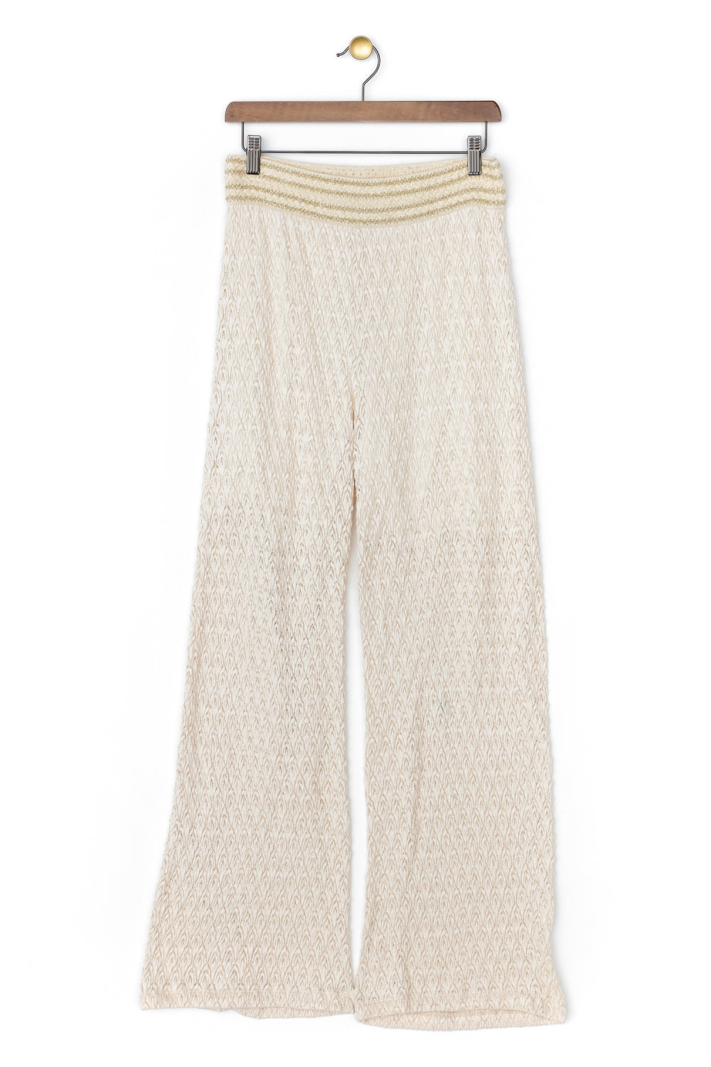 Le Pantalon Mélanie Dentelle Beige