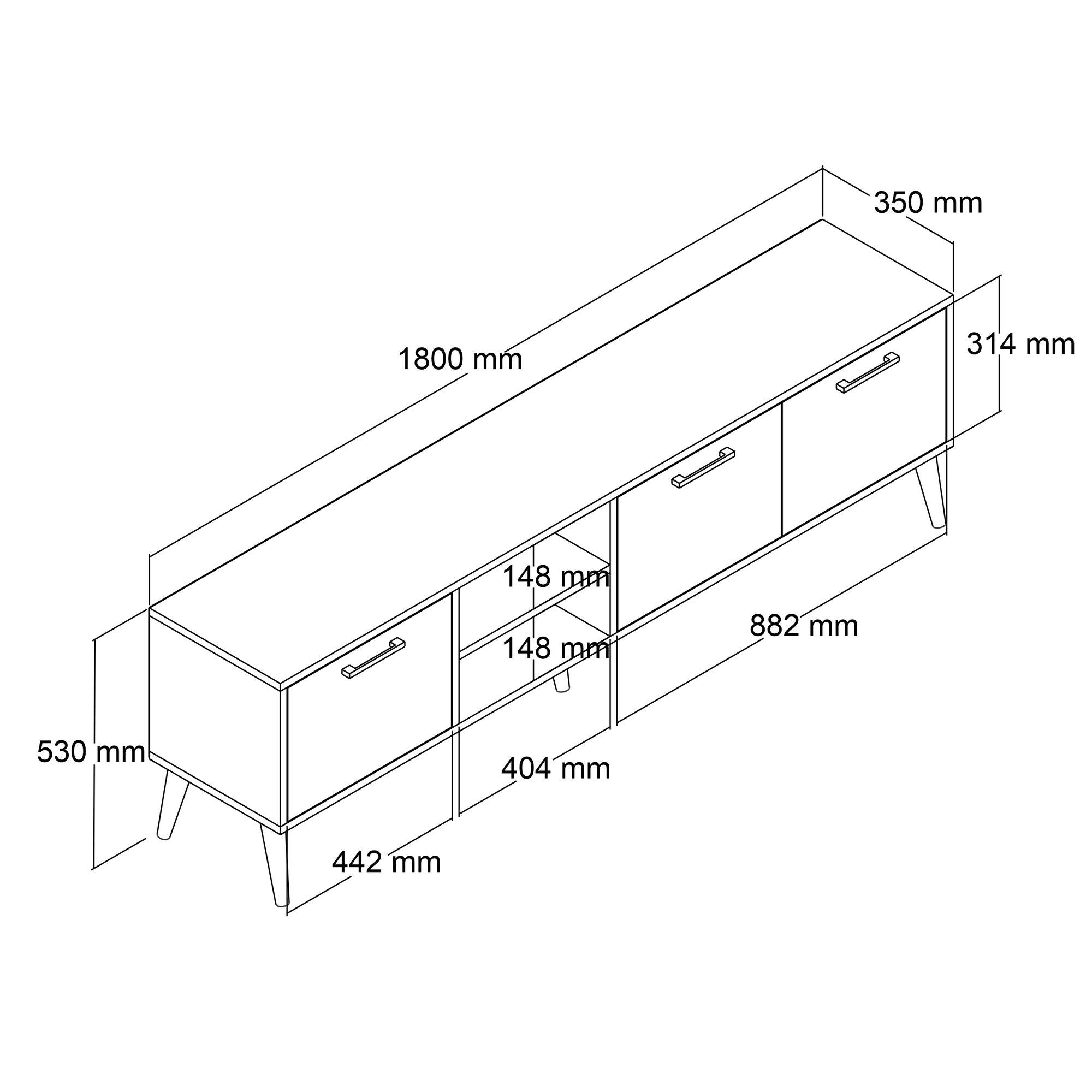 Muebles de TV Exxen - Roble / Blanco