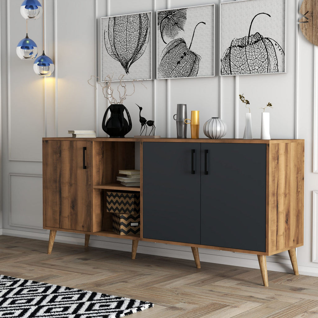 Console Tables Exxen - Walnut / Anthracite