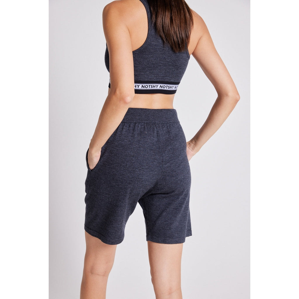Ali Wool Shorts - Charcoal Smoke