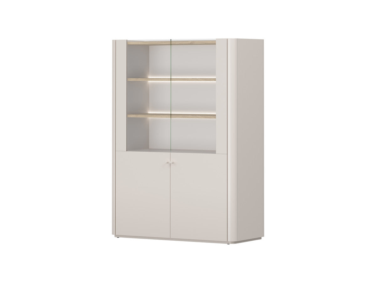 Anyra - Meuble Vitrine 2 Portes H. 138 Cm