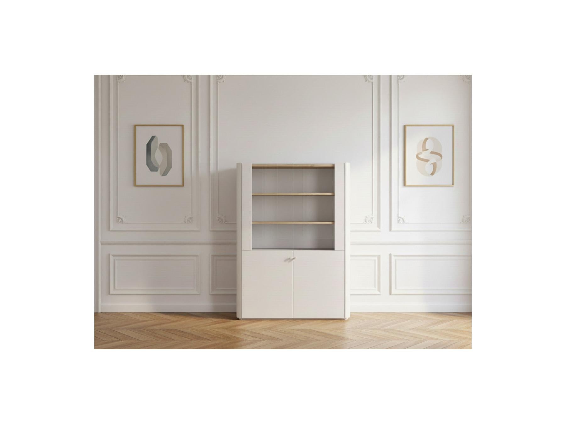 Anyra - Meuble Vitrine 2 Portes H. 138 Cm
