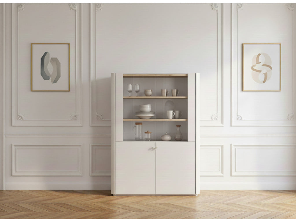 Anyra - Meuble Vitrine 2 Portes H. 138 Cm