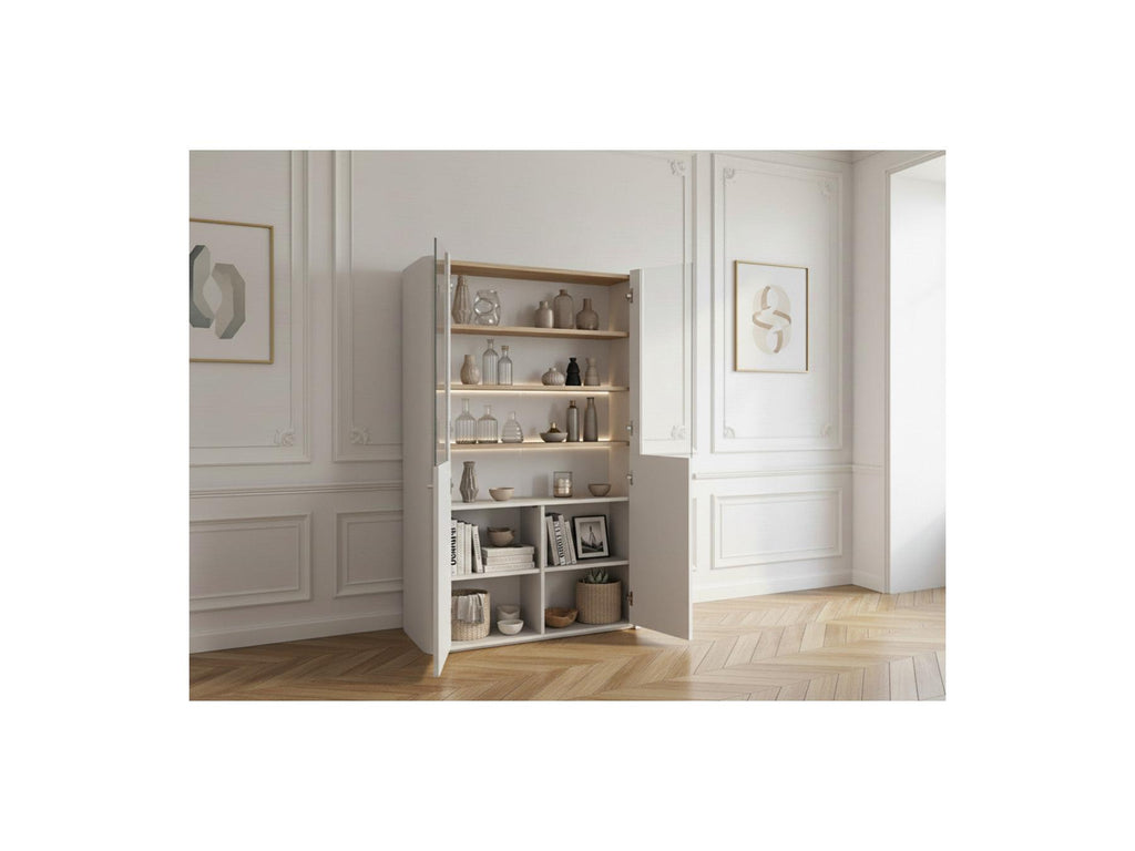 Anyra - Meuble Vitrine 2 Portes H. 138 Cm
