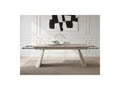 Extendable Dining Table - Romeo - Travertine-Effect Stone Top