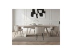 Extendable Dining Table - Romeo - Travertine-Effect Stone Top