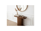 Cassis - Set with Extendable Console Table 43 to 187 cm + 4 Borely Chairs - Solid Oak Veneer and Bouclé Fabric