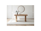 Cassis - Set with Extendable Console Table 43 to 187 cm + 4 Borely Chairs - Solid Oak Veneer and Bouclé Fabric