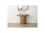 Cassis - Set with Extendable Console Table 43 to 187 cm + 4 Borely Chairs - Solid Oak Veneer and Bouclé Fabric