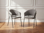 Lou - Set Of 2 Chairs - Textured Fabric