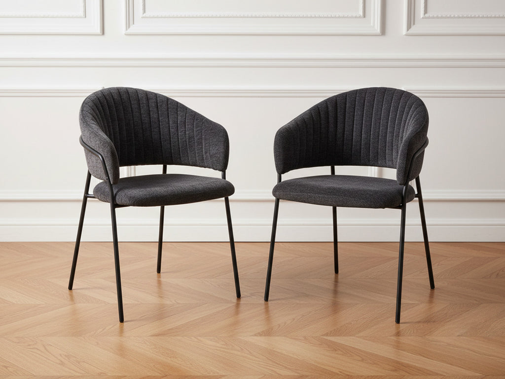 Lou - Set Of 2 Chairs - Textured Fabric