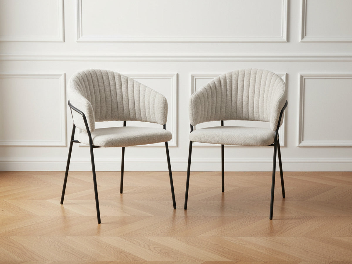 Lou - Set Of 2 Chairs - Textured Fabric