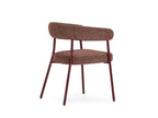 Rosa - Set of 2 Chairs - Red Textured Fabric