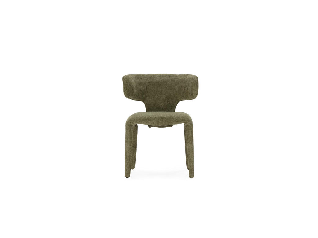 Sasha - Conjunto - Con mesa de comedor ovalada beige + sillas Mila de tejido texturizado - Lote de 4 sillas