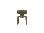 Sasha - Conjunto - Con mesa de comedor ovalada beige + sillas Mila de tejido texturizado - Lote de 4 sillas
