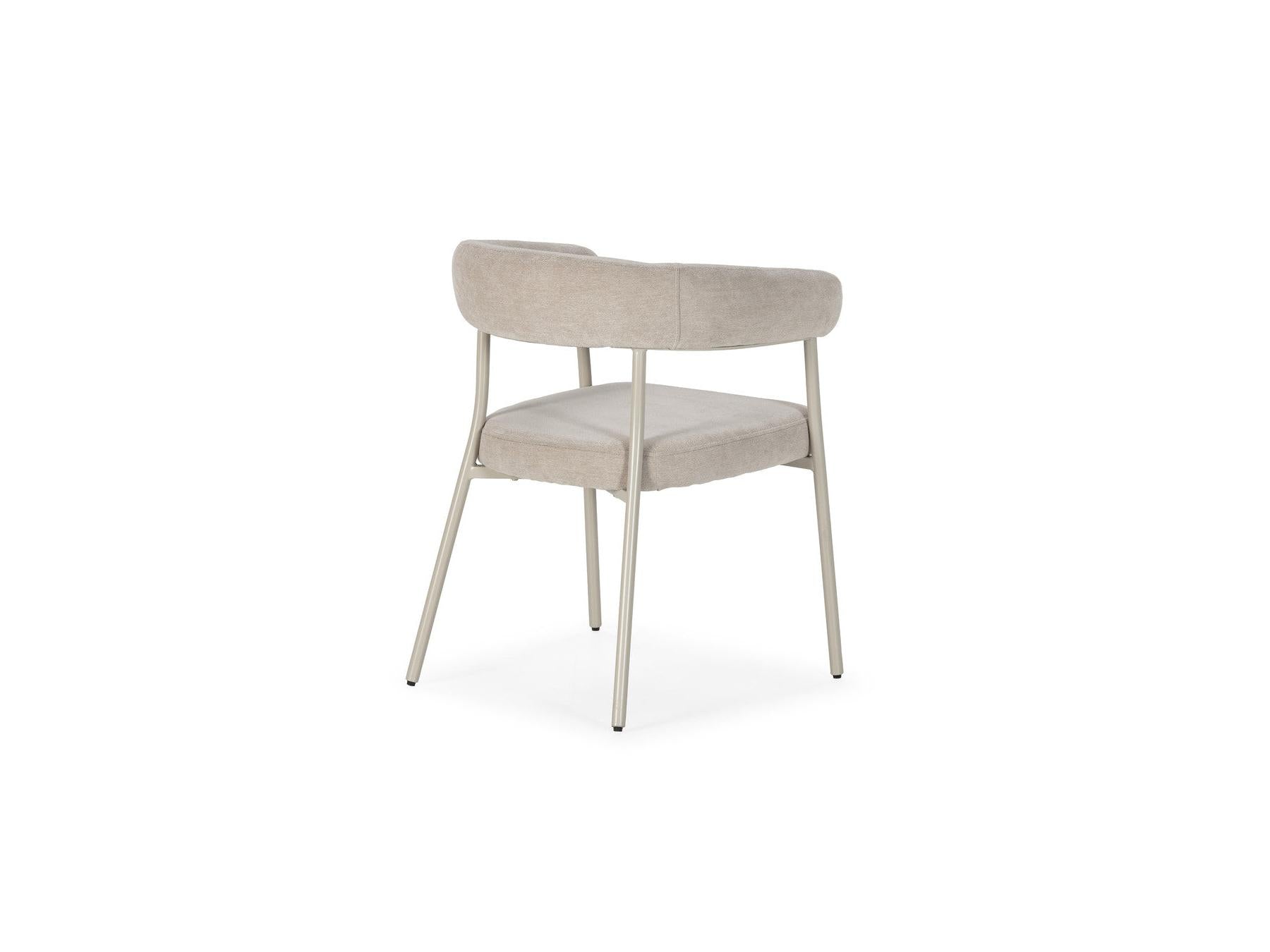 Rosa - Lot De 2 Chaises - Tissu Velours Beige