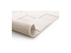Gabrielle - Tapis Poils Ras - Motif Damier - Blanc