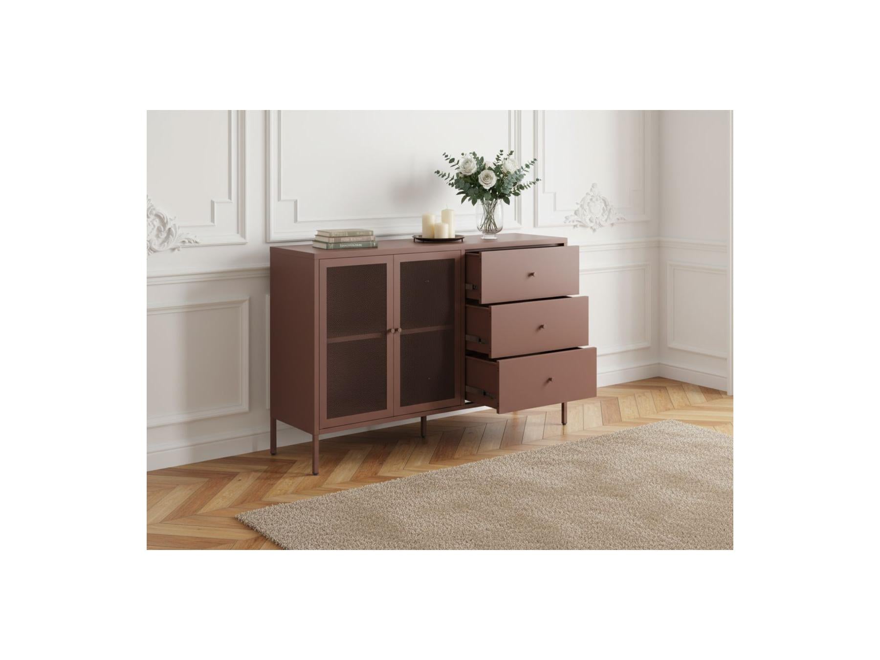 Clara - 2-Door 3-Drawer Sideboard - Metal Limited Edition