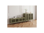 Clara - Meuble Tv 4 Portes 160 Cm Métal + Buffet 3 Portes 120 Cm Métal Édition Limitée