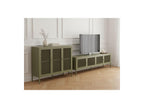 Clara - Meuble Tv 4 Portes 160 Cm Métal + Buffet 3 Portes 120 Cm Métal Édition Limitée