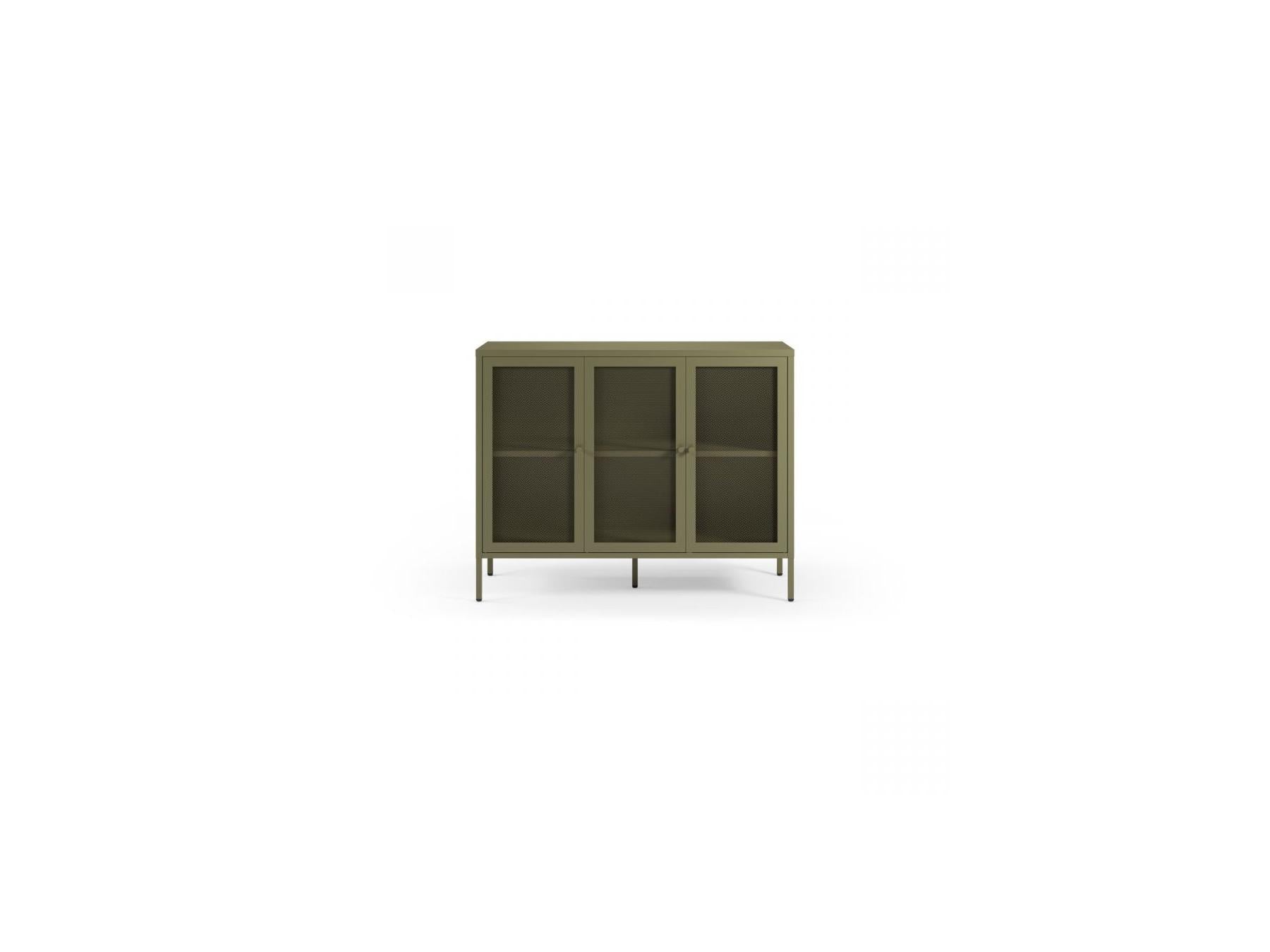 Clara - Meuble Tv 4 Portes 160 Cm Métal + Buffet 3 Portes 120 Cm Métal Édition Limitée