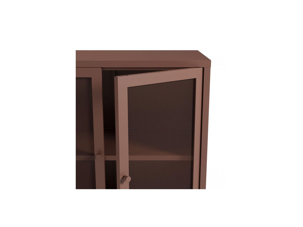 Clara - Meuble Tv 4 Portes 160 Cm Métal + Buffet 3 Portes 120 Cm Métal Édition Limitée