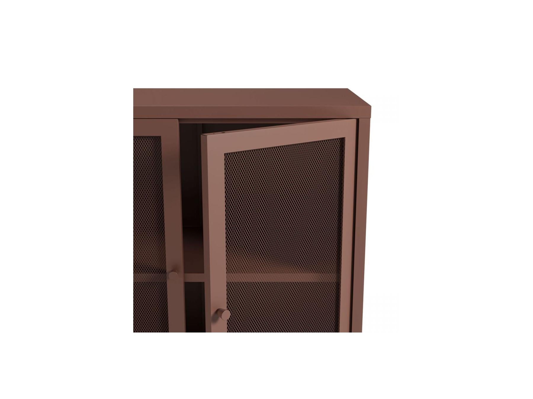 Clara - Meuble Tv 4 Portes 160 Cm Métal + Buffet 3 Portes 120 Cm Métal Édition Limitée