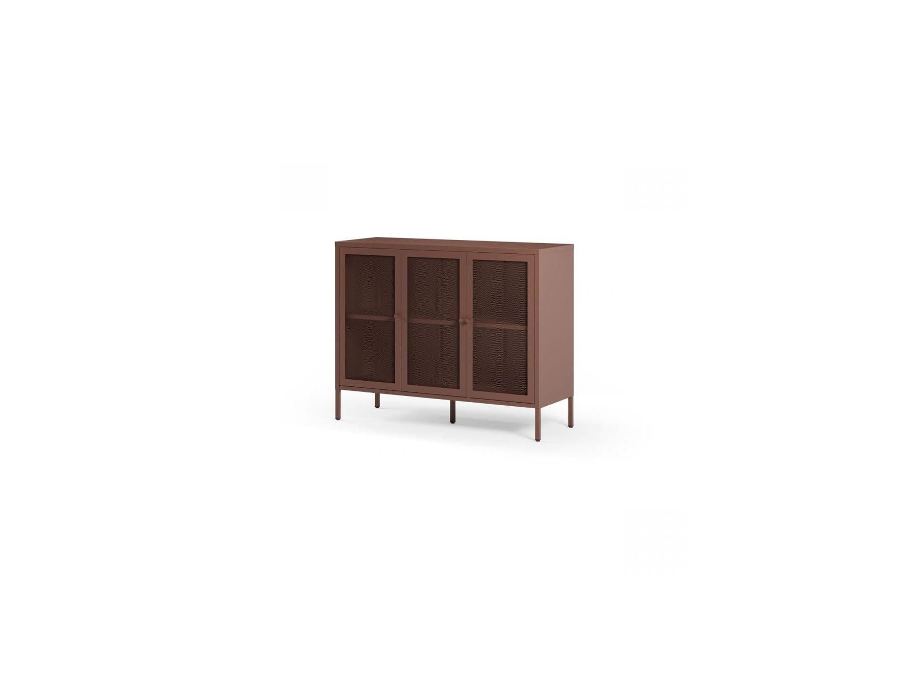 Clara - Meuble Tv 4 Portes 160 Cm Métal + Buffet 3 Portes 120 Cm Métal Édition Limitée