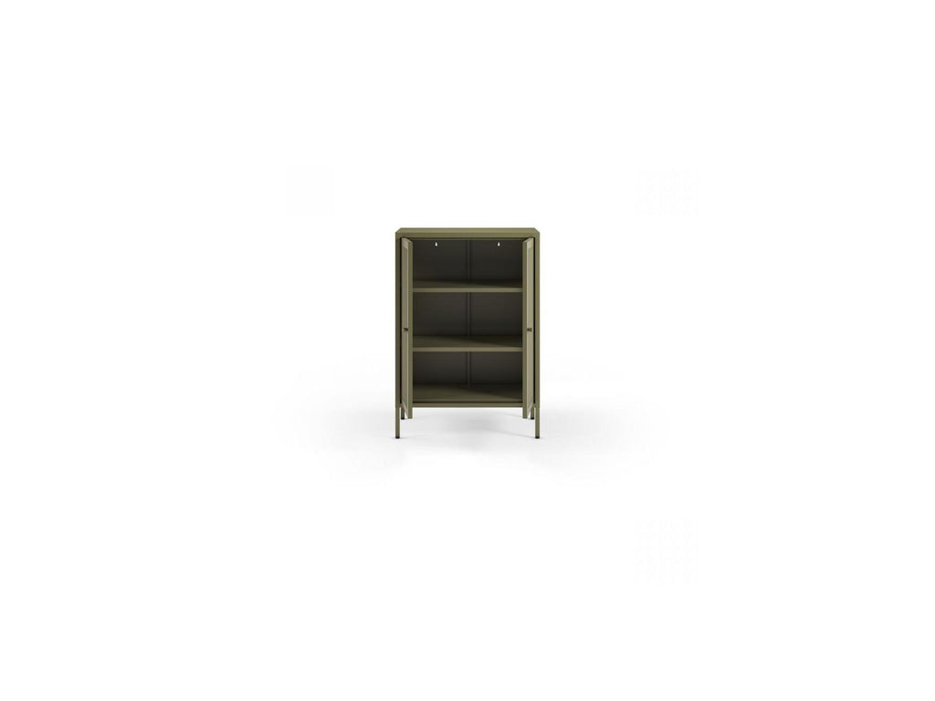 Clara - Meuble Tv 4 Portes 160 Cm Métal + Buffet Haut 2 Portes 70 Cm Métal + Table Basse 100 Cm Métal Édition Limitée