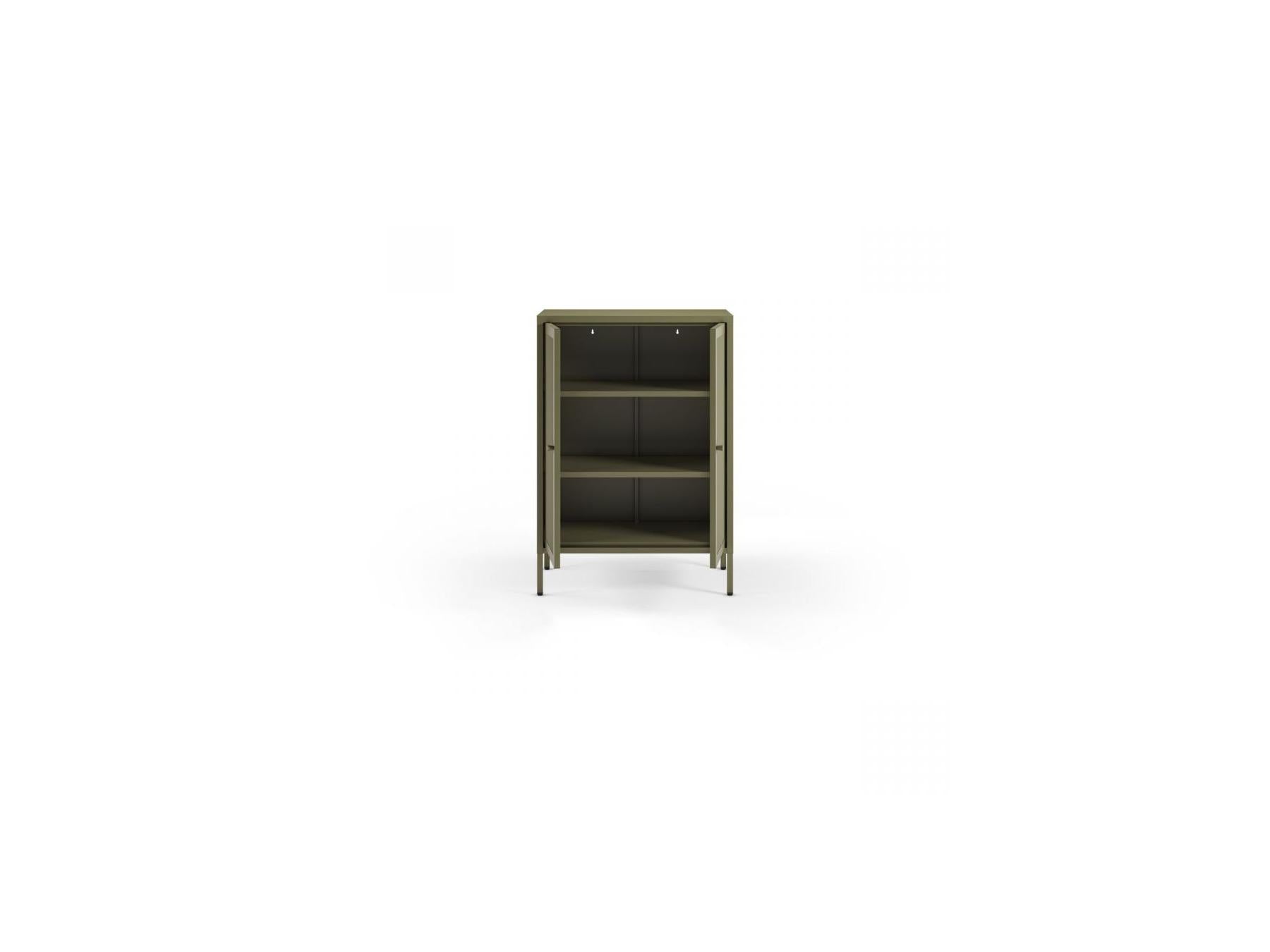 Clara - Meuble Tv 4 Portes 160 Cm Métal + Buffet Haut 2 Portes 70 Cm Métal + Table Basse 100 Cm Métal Édition Limitée