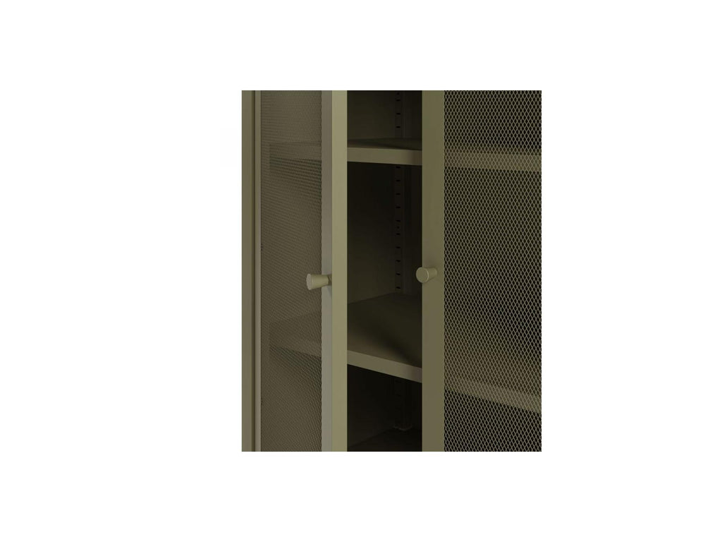 Clara - Meuble Tv 4 Portes 160 Cm Métal + Buffet Haut 2 Portes 70 Cm Métal + Table Basse 100 Cm Métal Édition Limitée