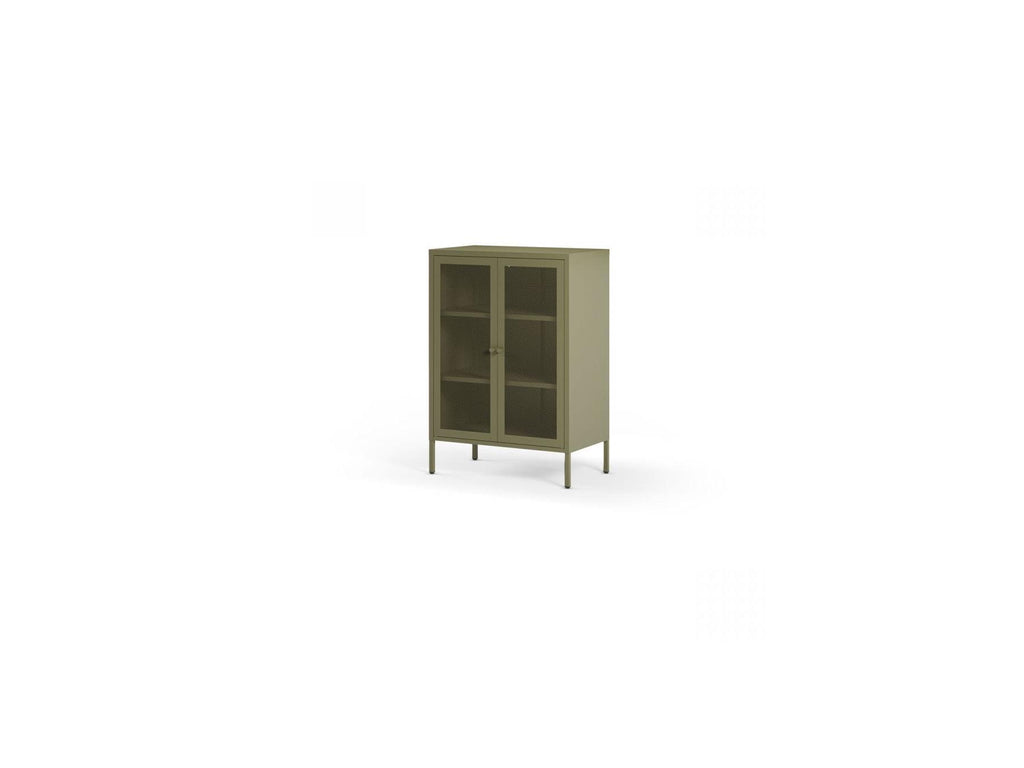 Clara - Meuble Tv 4 Portes 160 Cm Métal + Buffet Haut 2 Portes 70 Cm Métal + Table Basse 100 Cm Métal Édition Limitée