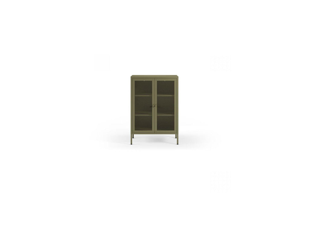 Clara - Meuble Tv 4 Portes 160 Cm Métal + Buffet Haut 2 Portes 70 Cm Métal + Table Basse 100 Cm Métal Édition Limitée