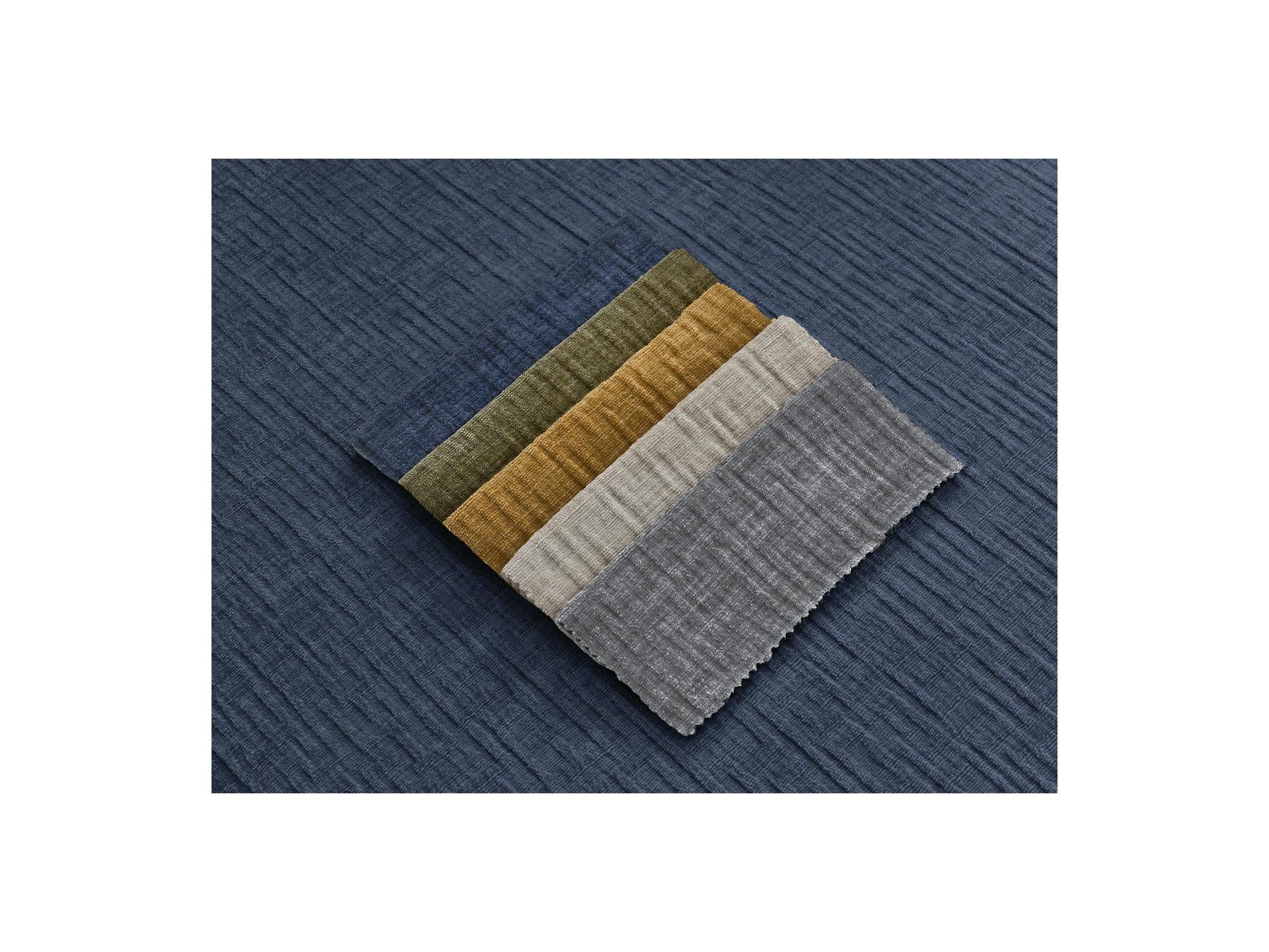 Jana - Sofá esquinero fijo modular con reposacabezas - Tejido texturizado con 2 módulos sin brazos, 1 esquina y 2 pufs - Reversible