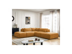 Jana - Sofá esquinero fijo modular con reposacabezas - Tejido texturizado con 2 módulos sin brazos, 1 esquina y 2 pufs - Reversible