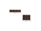 Clara - Meuble Tv 4 Portes 160 Cm Métal + Buffet 3 Portes 120 Cm Métal Édition Limitée