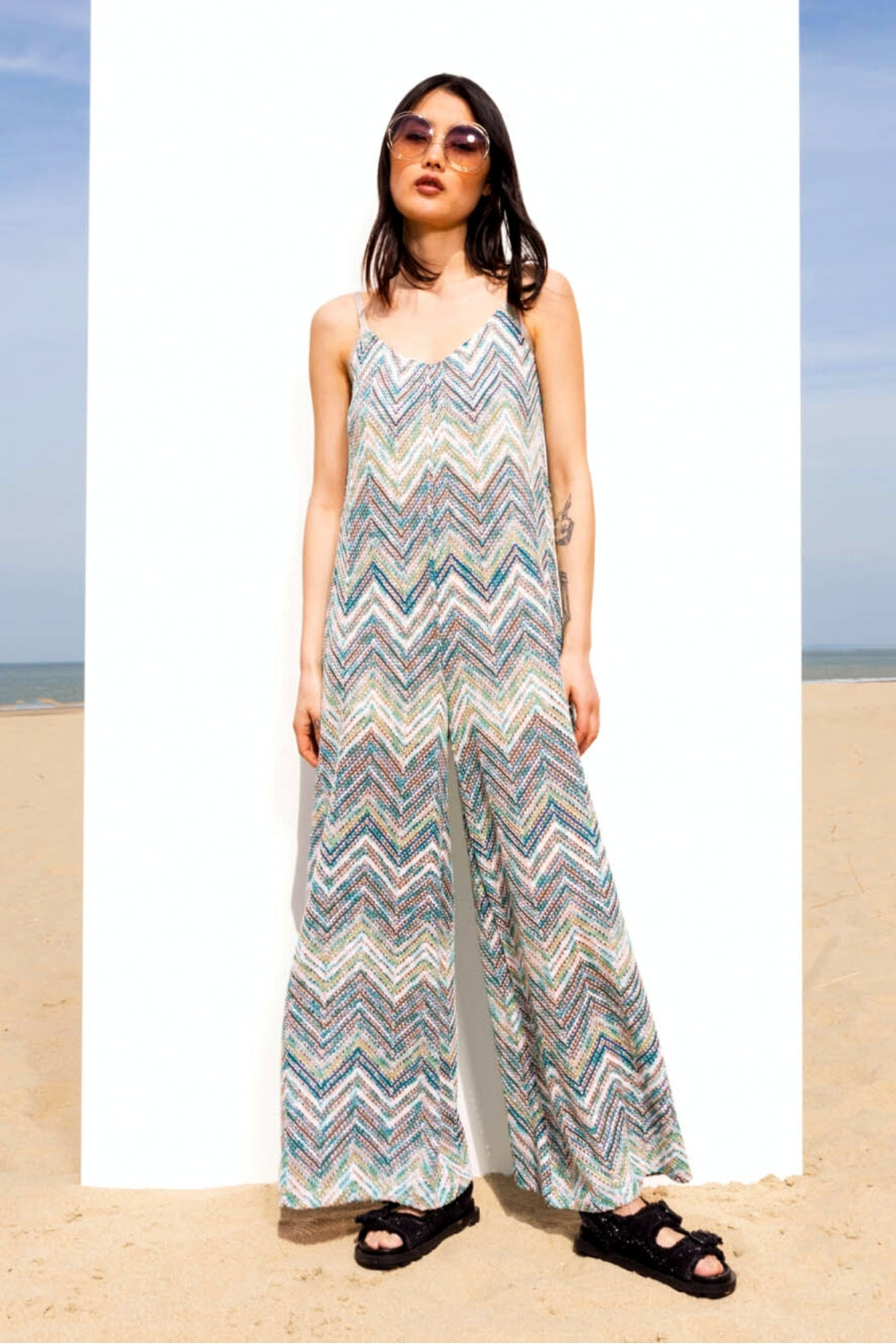 Le Jumpsuit Bonnie Zigzag Blue