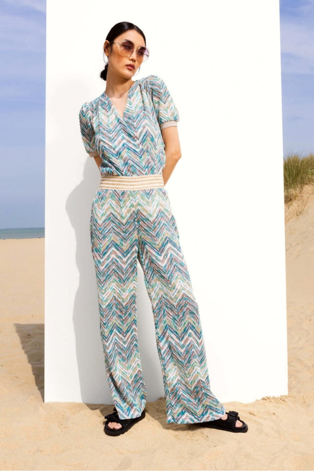 Los pantalones azules Mélanie Zigzag