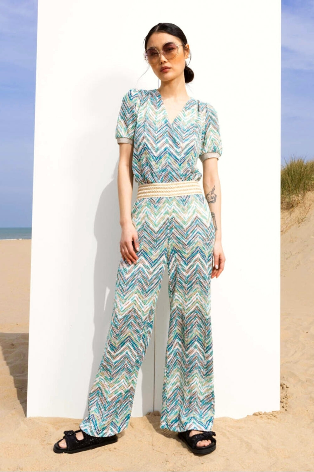 Los pantalones azules Mélanie Zigzag