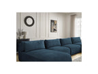 Jana - Sofá panorámico fijo modular con reposacabezas - Tejido de terciopelo con 2 chaises longues y 2 sillones