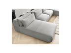 Jana - Sofá panorámico fijo modular con reposacabezas - Tejido de terciopelo con 2 chaises longues y 2 sillones