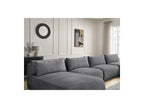 Jana - Sofá panorámico fijo modular con reposacabezas - Tejido de terciopelo con 2 chaises longues y 2 sillones