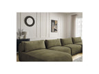 Jana - Sofá panorámico fijo modular con reposacabezas - Tejido de terciopelo con 2 chaises longues y 2 sillones