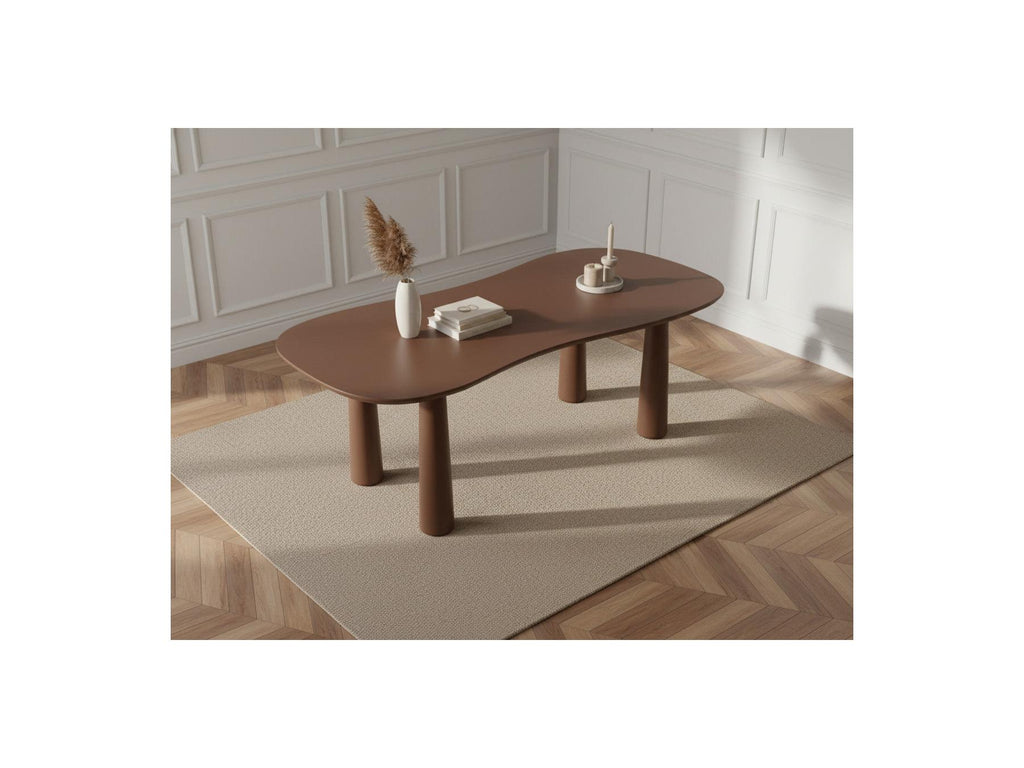 Sasha - Table À Manger Ovale - Marron