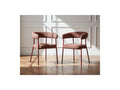 Rosa - Set of 2 Chairs - Red Textured Fabric