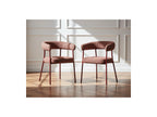 Rosa - Set of 2 Chairs - Red Textured Fabric