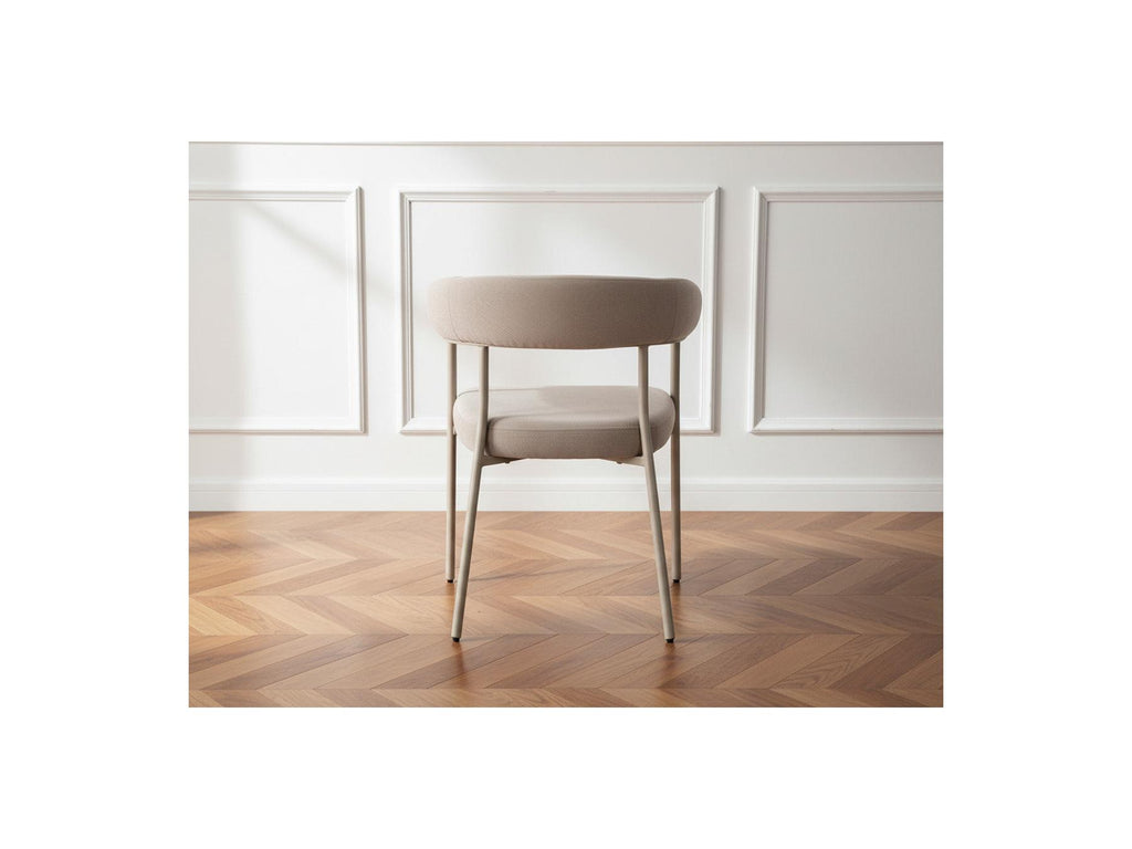 Rosa - Lot De 2 Chaises - Tissu Velours Beige