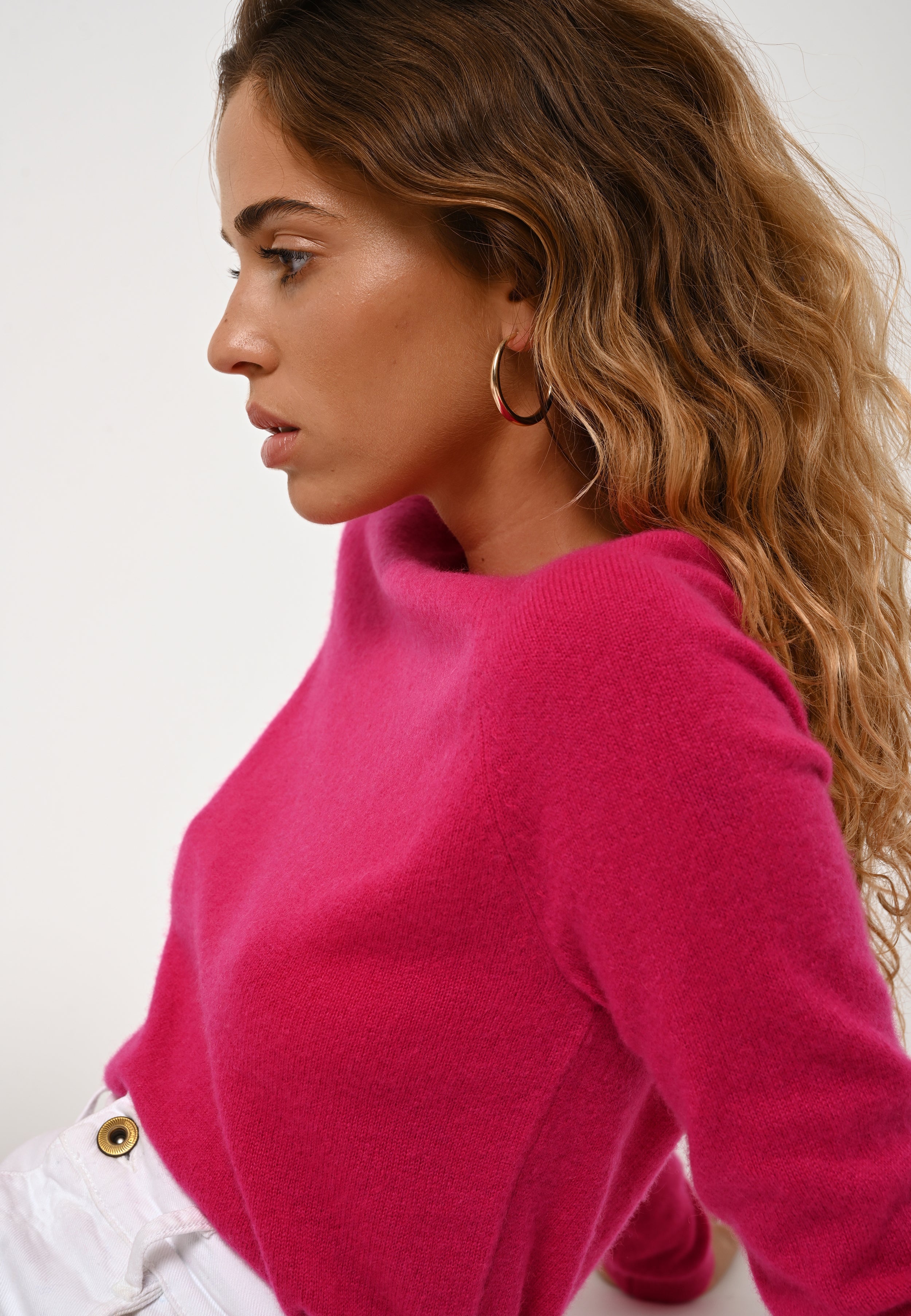 Pull Col Rond - Ecrin - Rose