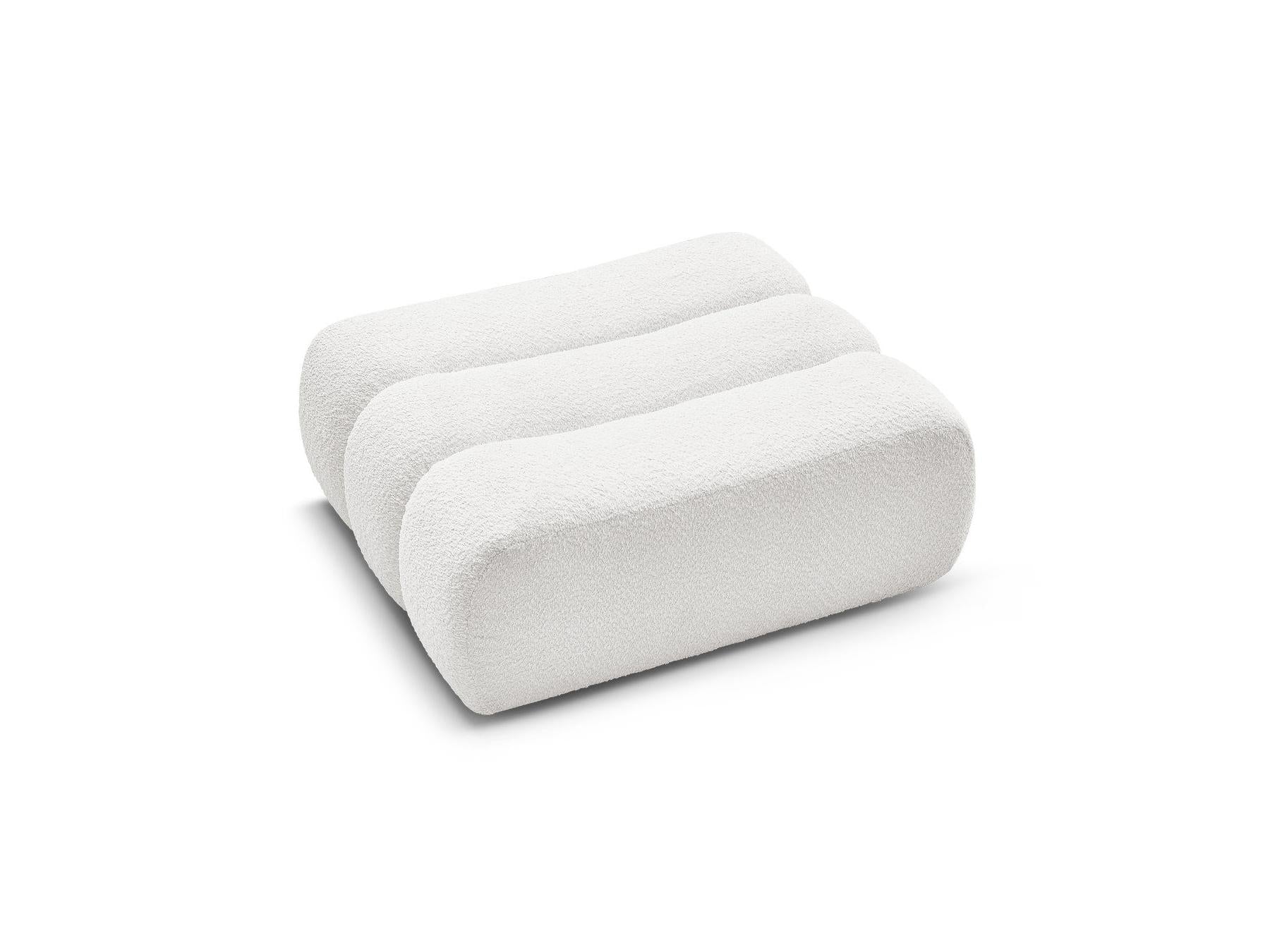 Azra - Footstool - Bouclé Fabric
